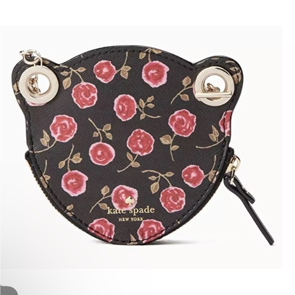 KATE SPADE RUN WILD LEOPARD COIN PURSE WALLET LEATHER JEWELED AUTHENTIC NEW - Picture 6 of 6